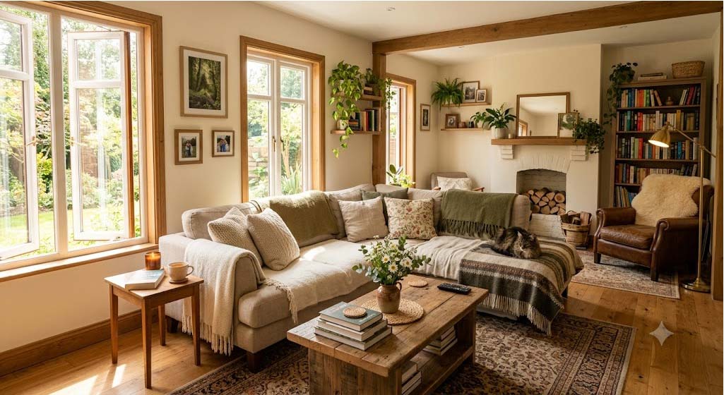 Cozy Living Room with Natural Light